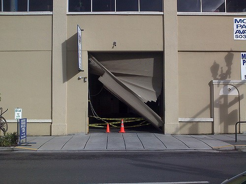 Damaged Garage Door