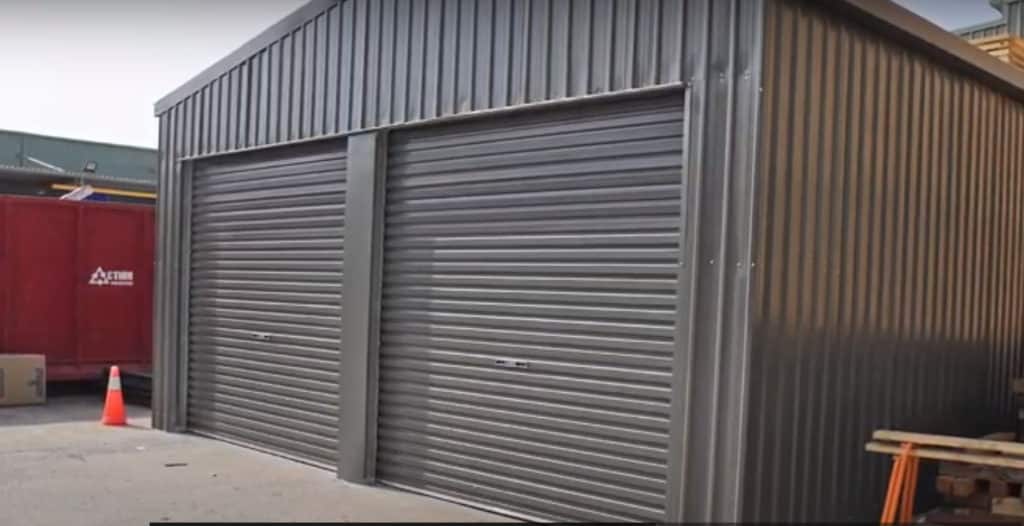 Metal Warehousing with metal doors